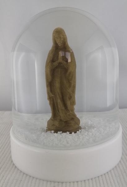 Vierge notre Dame de Lourdes 3D Dorée- 285grs France